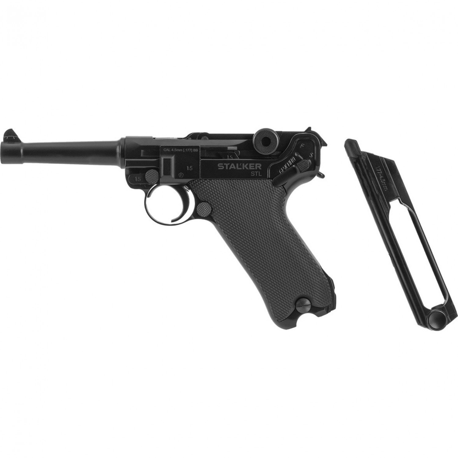 Пистолет пневматический STALKER STL (Luger P08) ST-41021L. Купить Пистолет  пневматический на Официальном Сайте STALKER в России.